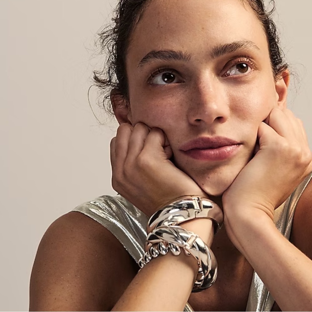 New J Crew Ridged cuff bracelet‎